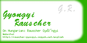 gyongyi rauscher business card